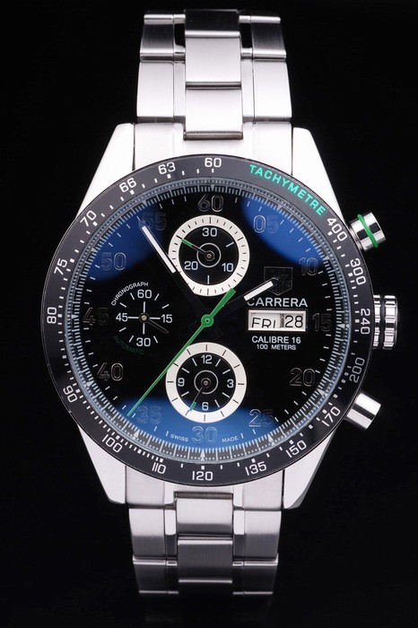 Black Carrera Replica Watches 3756