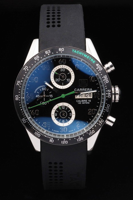 Black Carrera Replica Watches 3758